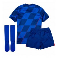 Camiseta Croacia Segunda Equipación Replica Eurocopa 2024 para niños mangas cortas (+ Pantalones cortos)